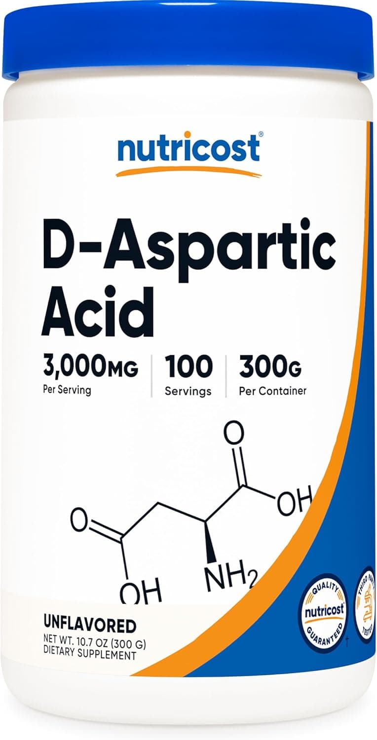 Nutricost DAspartic Acid DAA Powder 300G Pure D Aspartic Acid