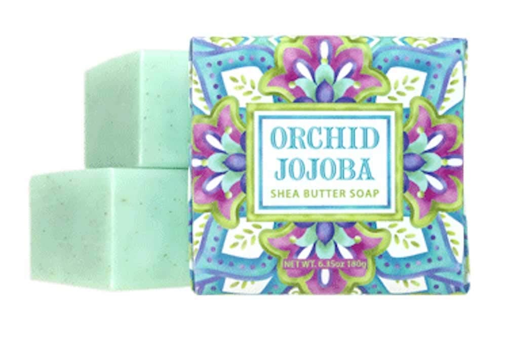 Greenwich Bay 6oz Botanical Shea Butter 3 Bar Soaps Orchid Jojoba