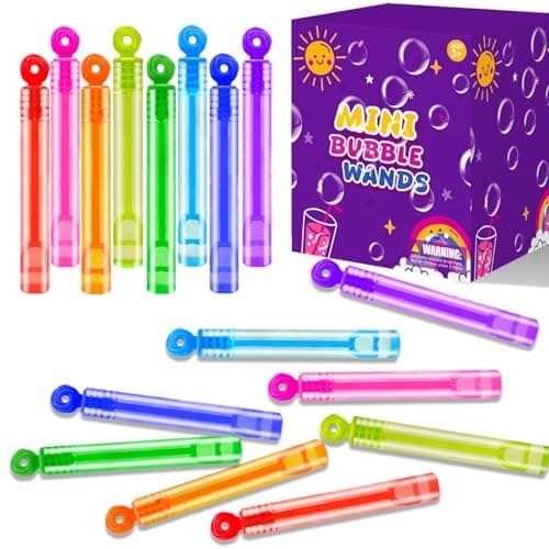 Bulk Classroom Treasure Box Toys Prizes for Kids 300 Pack Mini Small Bubble Wands Outdoor Party Favor Supplies Bulk for Toddlers Non Candy Treat Goody Gift Bag Stuffers Fillers for Birthday Wedding