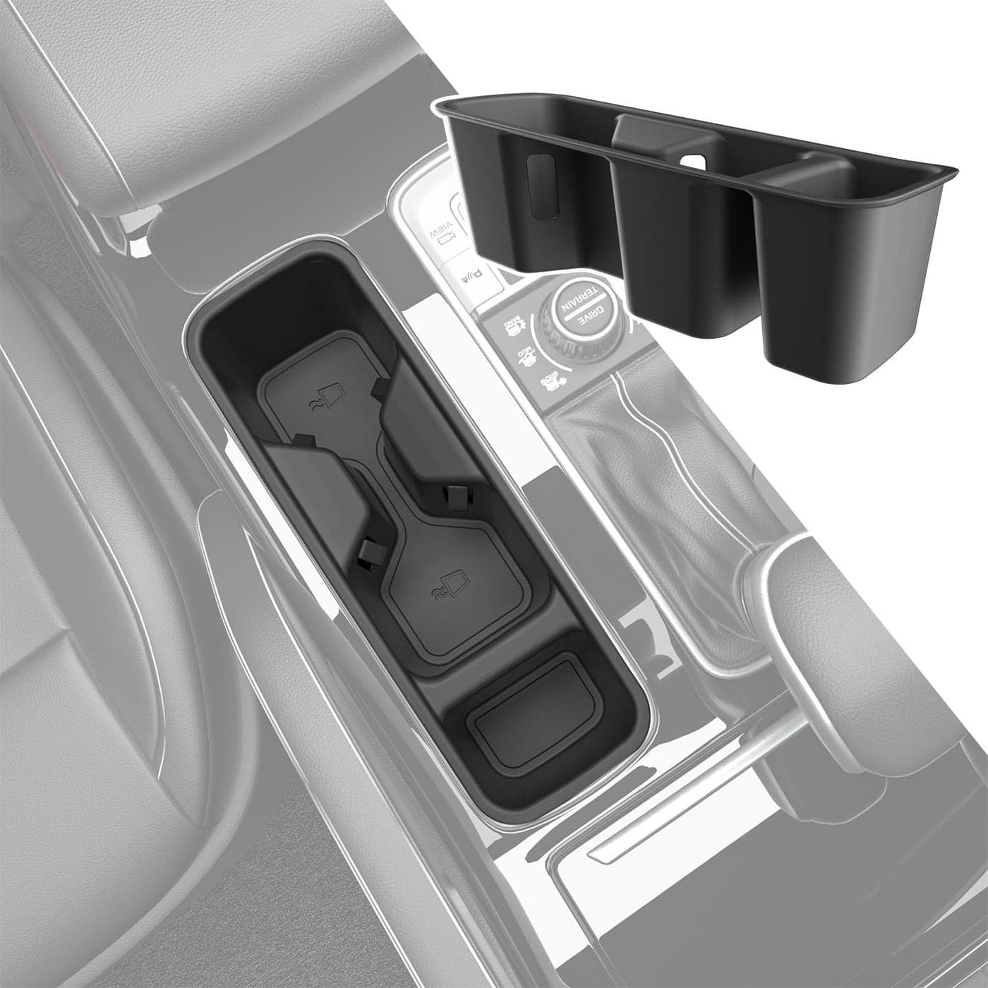 xipoqix Car Cup Holder Compatible with 20202025 Kia Telluride Center Console Organizer Drink Holder Replacement for 2025 Kia Telluride AccessoriesCompatible with 20202025 Telluride