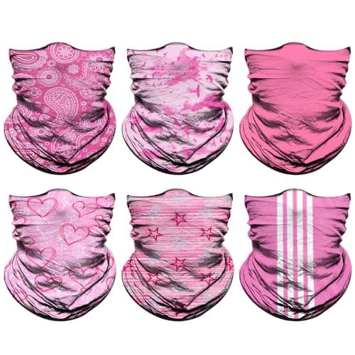 Venswell Neck Gaiter Face Mask Men Women,Seamless Bandana Rave Face Cover Scarf Mask,Balaclava,Headband, Head Wrap,Headwear (A-Style 3)