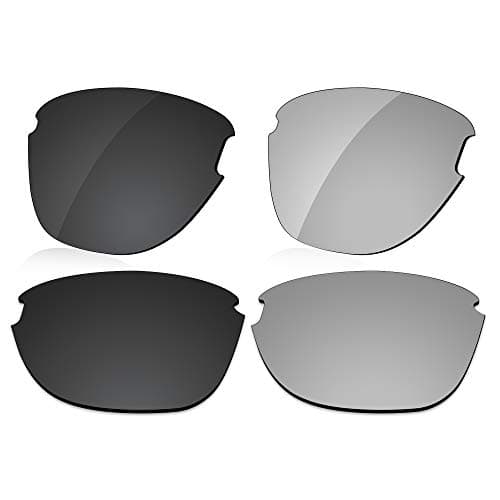LenzReborn High-impact Polarized Lens Replacement for Oakley Frogskins Lite OO9374 Sunglass - Dark Black+Silver Grey