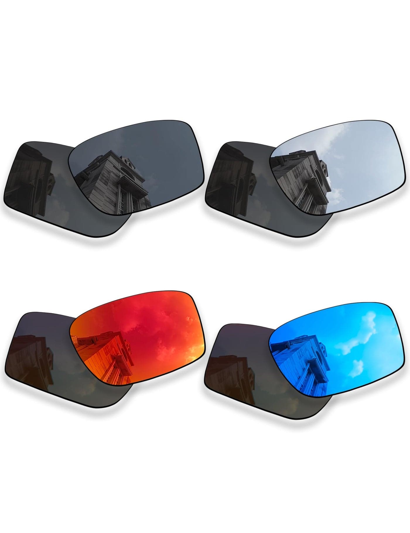 Betterun 4 Pairs Polarized Replacement Lens for Ray-Ban Justin RB4165 54mm Sunglasses, Anti-Scratch and Impact Resistant