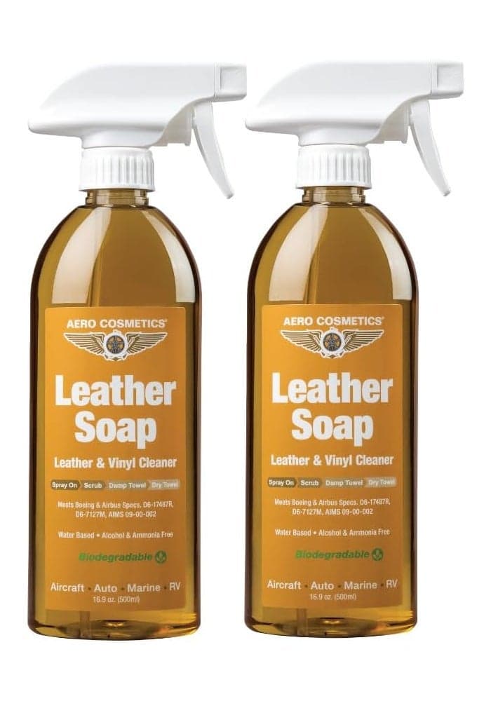 Aero Cosmetics Leather Soap - Biodegradable Leather & Vinyl Cleaner, 16oz