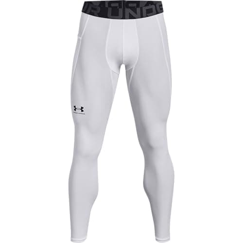 Under Armour Men's HeatGear Armour Leggings , White (100)/Black, Large