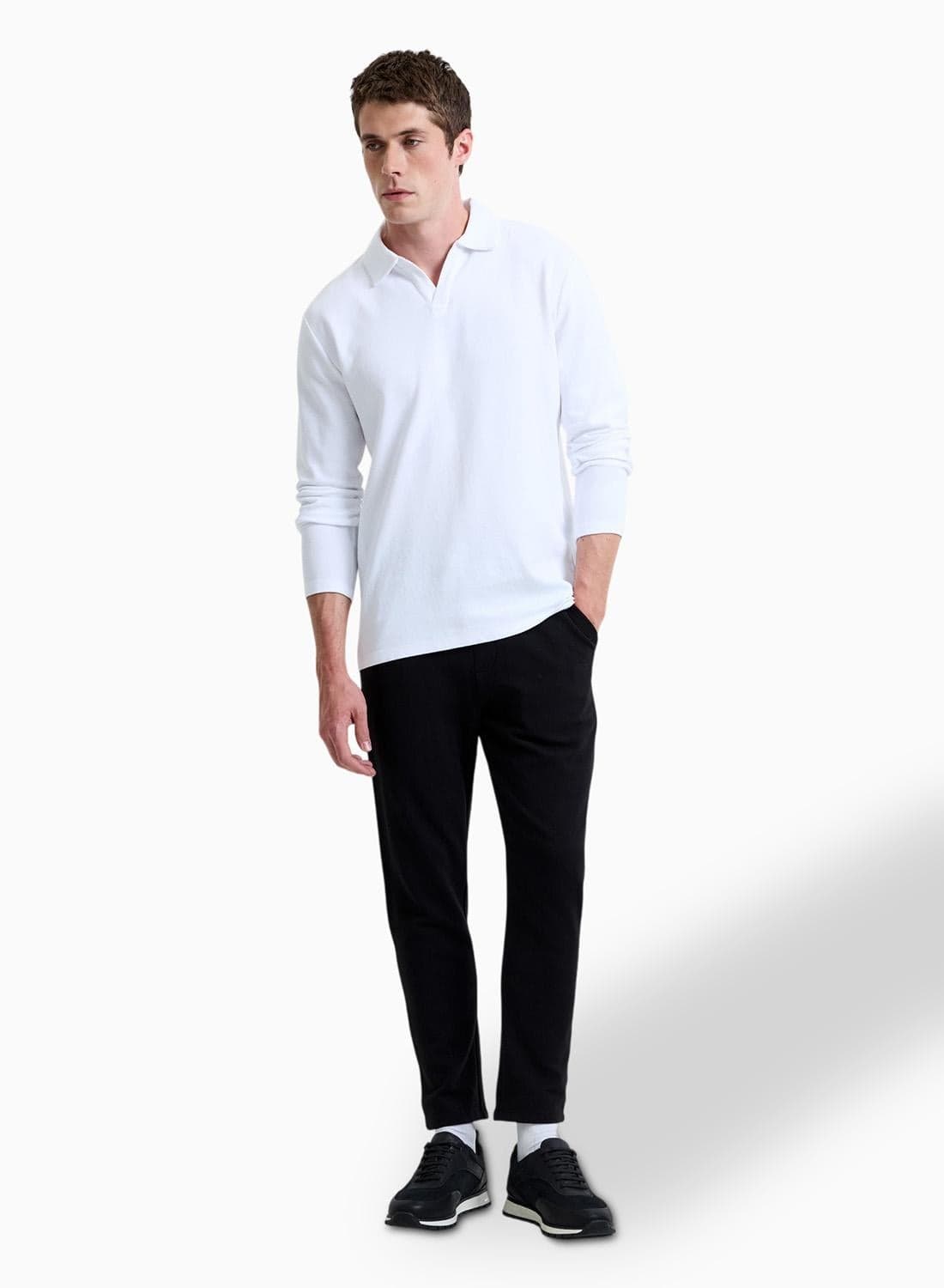 Smart Joggers With Cords In Jersey Canvas Texture