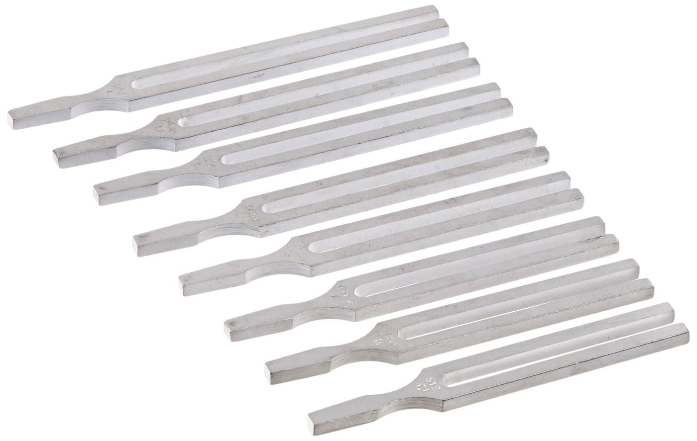 United Scientific TFSET8 Aluminum Alloy Tuning Fork Set of 8 256 Hz to 512 Hz