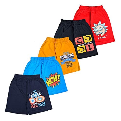 T2F Boys Cotton Shorts (Pack of 5)(T2F-BYS-ST1-910)