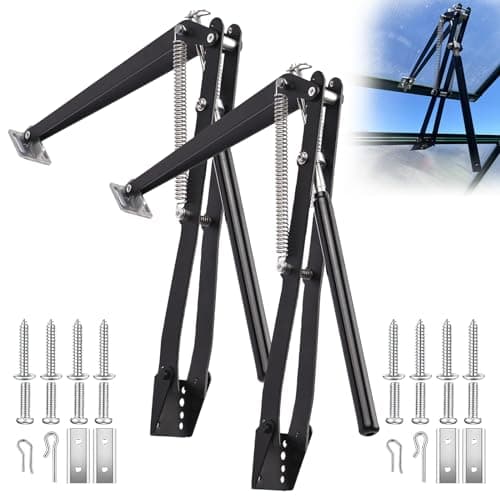 2X Auto Vent Opener Solar Automatic Window Opener for Greenhouse Heat Sensitive Roof Vent Opener Auto Vent Kit Gardening Tools Greenhouse Accessories Hothouse Roof Vent Kit Dual Spring Up to 30lbs