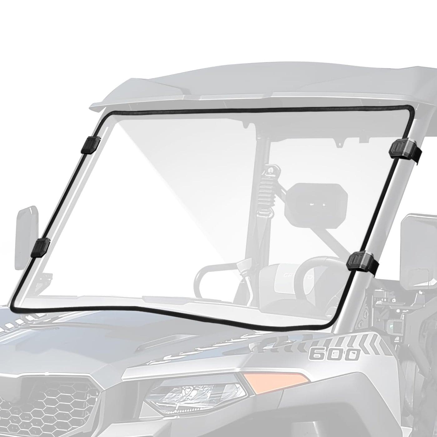 StarknightMT UForce 600 Front Windshield Scratchresistant UTV Full Windshield Compatible with CFMOTO UForce 600 20212025800XL 2025 Clear Front Window PC Hard Windshield Accessories