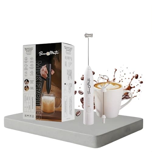 BEVEROMATIC Electric Milk Frother, Rechargeable Handheld Coffee Frother with 3 Speed Modes, 1200 MAH Battery, Stainless Steel Whisk, USB Charging, for Cappuccino, Latte, Coffee & Egg Beating