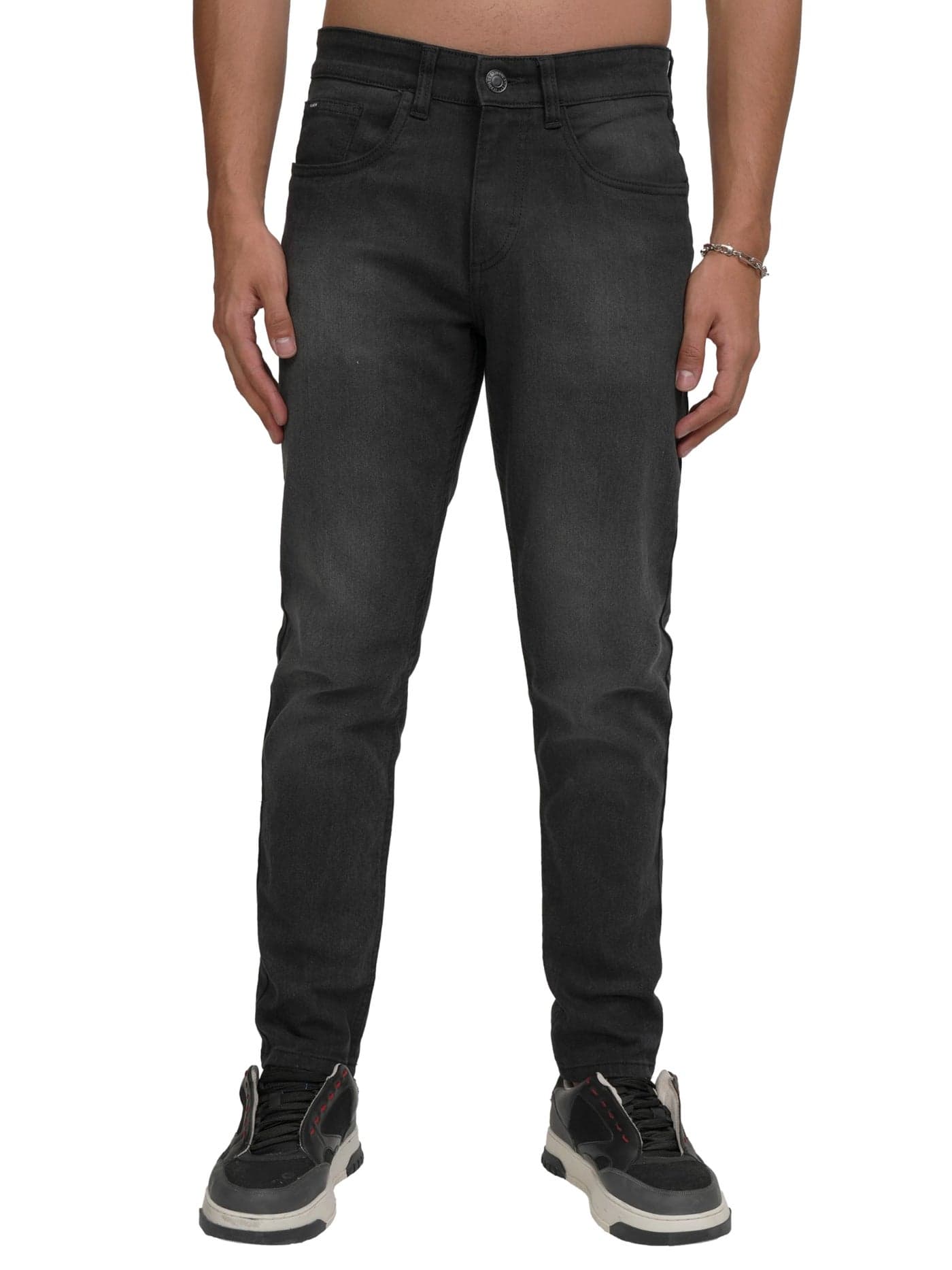 Highlander Men’s Tapered-Fit Mid-Rise Jeans | Clean & Polished Look | Structured Comfort | Everyday Style