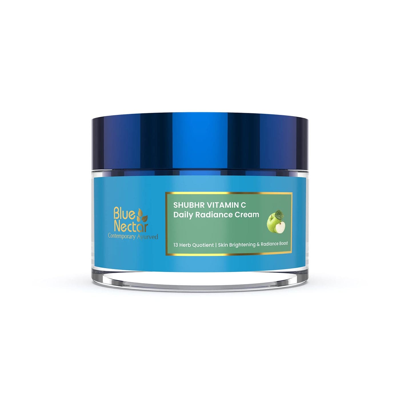 Blue Nectar Plant Based Vitamin C Face Cream for with Natural Green Apple Almond Oil Deep Hydration Nourishing Face Moisturizer for Women 13 Herbs 17 Oz