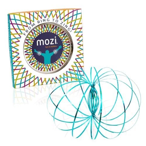 Mozi Geometric Magic Flow Bracelet - Easy to Use - 3D Spiral Toy, Spinning Bracelet Spiral for Children and Adults (Sapphire Blue)