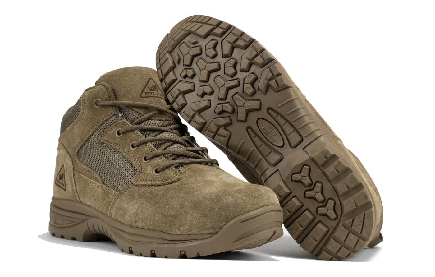 RYNO GEAR Men's Military & Tactical Boots, CoolMax Tactical Combat Military Durable Leather Work Utility 4.5" Boots (4.5" Coyote, US Footwear Size System, Adult, Men, Numeric, Medium, 7)
