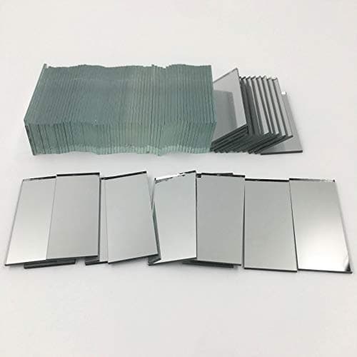 NUORUI Glass Mosaic Rectangles BrickShaped Mirror Mosaic Tiles Pack of 60 15 x 35 mm