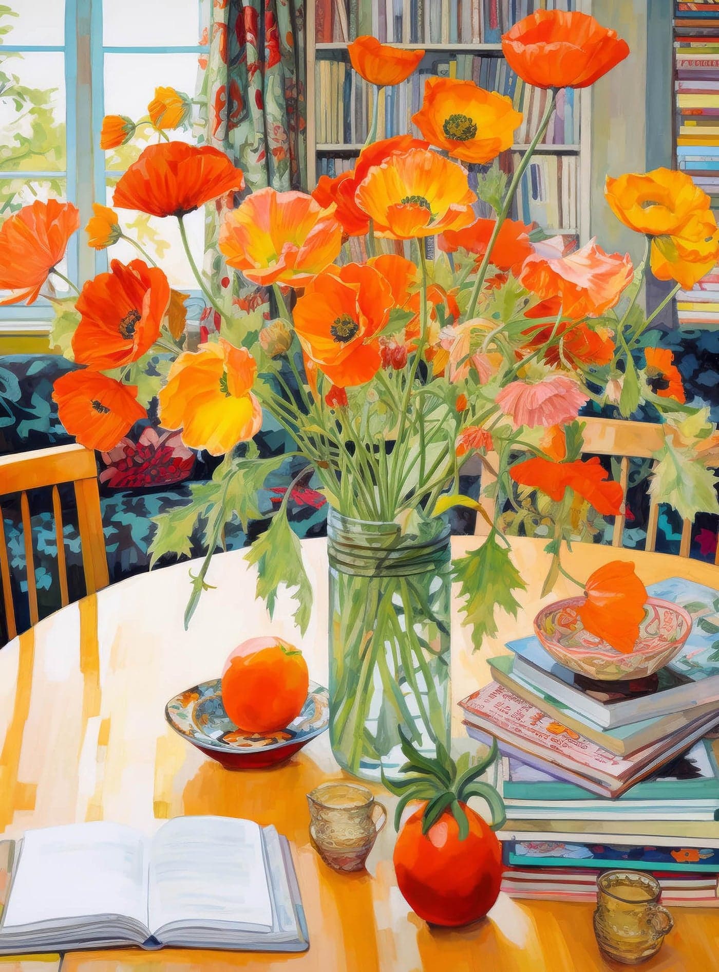 Cross & Glory - Jigsaw Puzzles 1000 Pieces for Adults | Poppies Panorama: Orange Elegance | 1000 Piece Puzzle for Adults | Art Flower Puzzle | Beautiful Design | Vibrant Pieces | Satin Finish