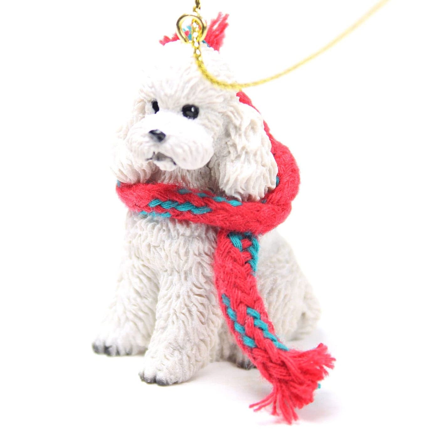 Conversation Concepts Poodle Tiny Miniature One Christmas Ornament White Sport Cut Delightful