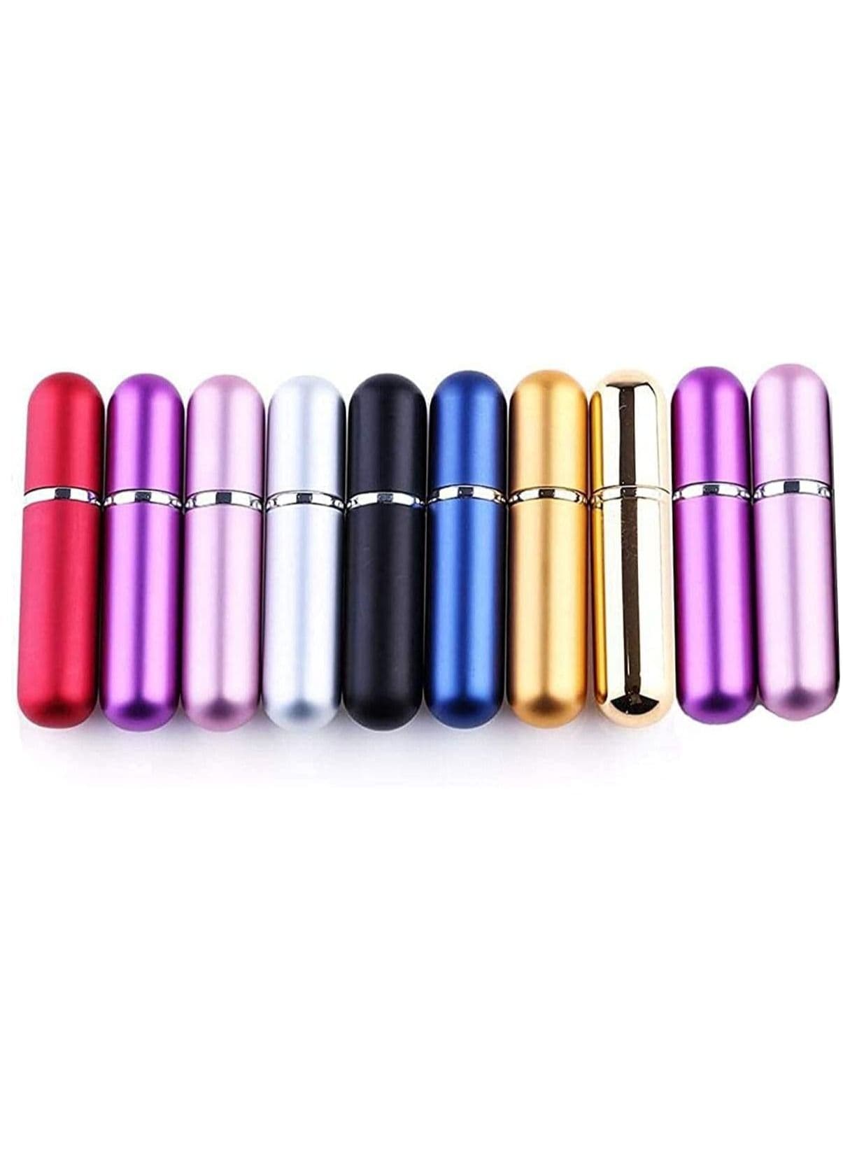 ORiTi 10pcs Perfume Spray Bottle Set - Portable Mini Refillable Perfume Atomizer Bottle for Travel Spray Scent Pump Case 5 ml (Multicolor)