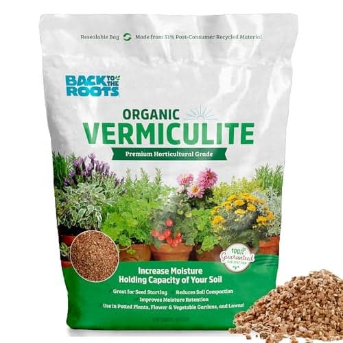 Back to the Roots 100% Organic Vermiculite | Made in the USA | Premium Nutrition for Indoor and Outdoor Plants