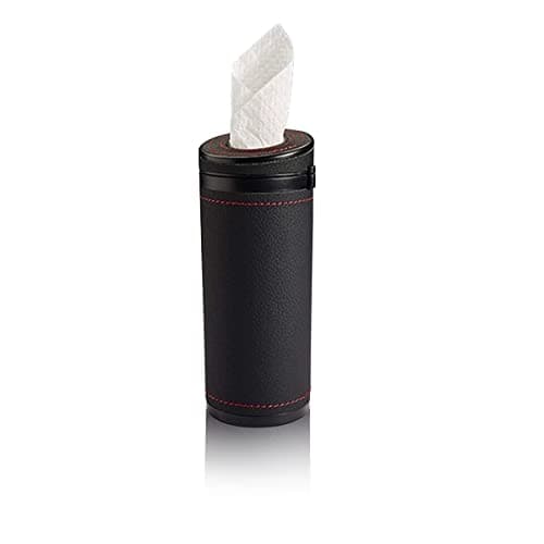 HASTHIP® Car Tissue Paper Holder, Cylinder Tissue Box, 2.75'' PU Leather Round Tissues Container Fit for Car Van Bathroom Office Use, Car Cup Holder Car Tissues Box Car Tissue Holder Car Tissue Tube