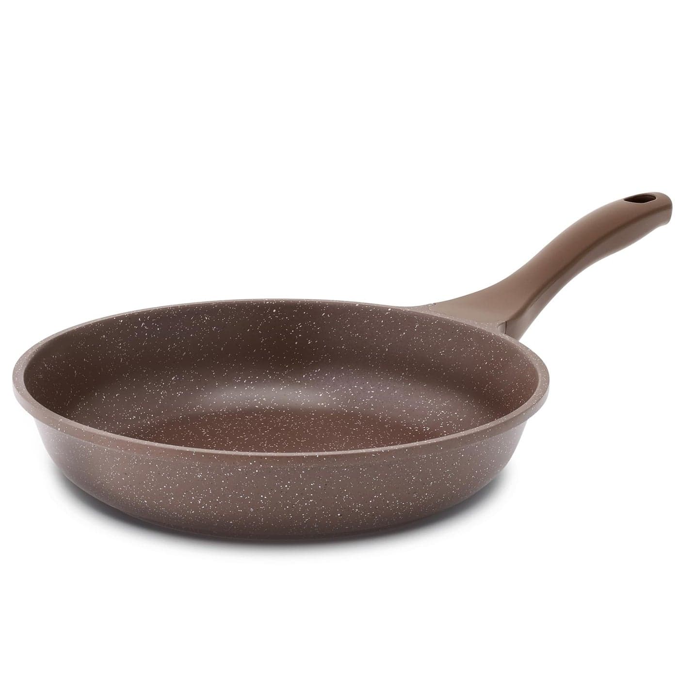 SENSARTE Nonstick Frying Pan Skillet Omelette Pan Healthy Stone Cookware Chefs Pan PFOA Free Toffee Brown 125 Inch