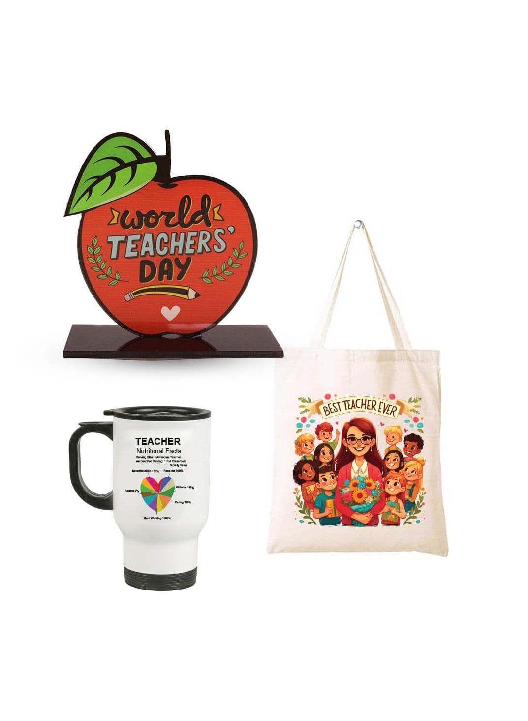 Teachers Appreciation Gift Set-Acrylic Crystal,Travel Mug And Cotton Tote Bag-Perfect For Teacher Appreciation End Of School Year And Thank You Gift For Educators Mentors