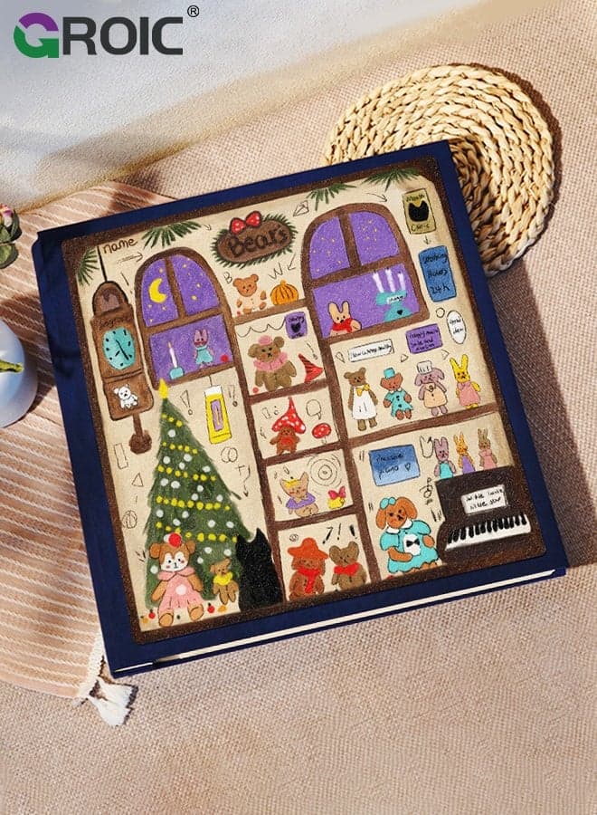 Self-Adhesive Photo Album, 30 Pages Self-Stick Page DIY Anniversary Travel Memory Book, Magnetic Scrapbook Family Albums for Birthday Gift, Large-Capacity Photo Album For Storage