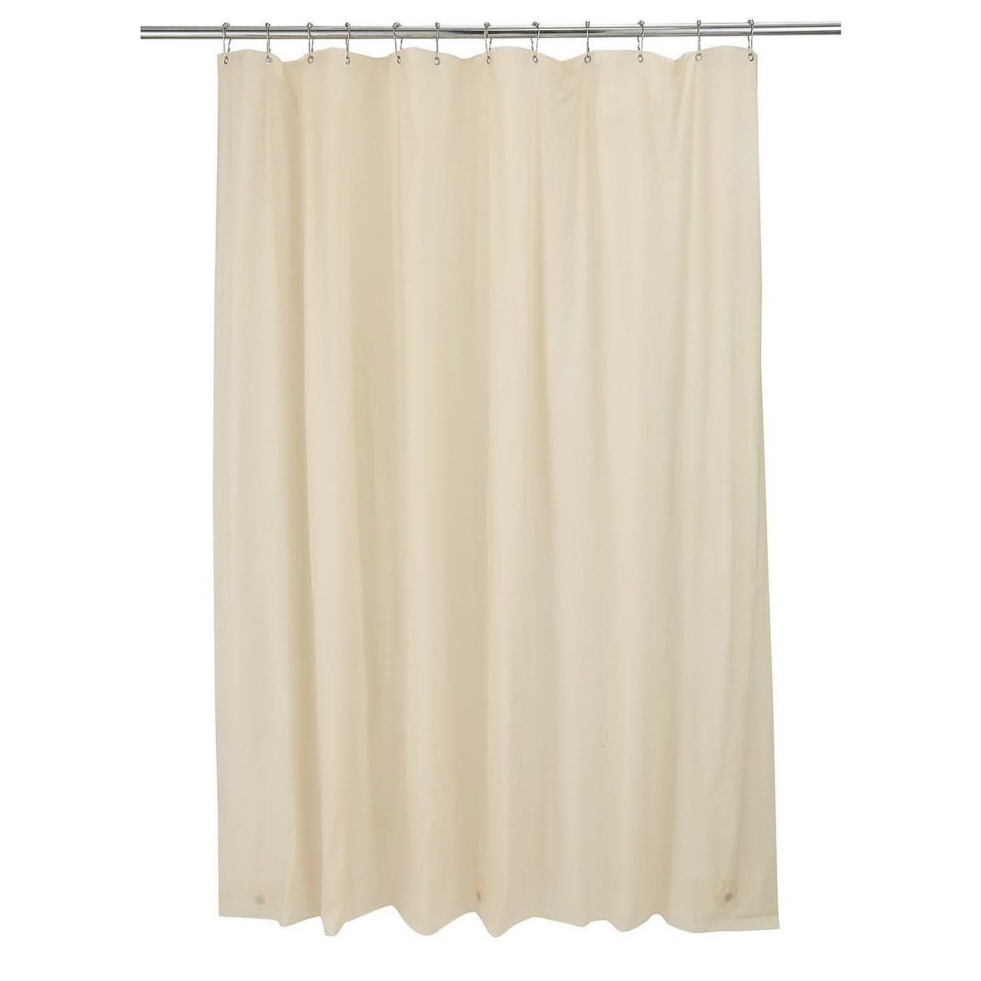 Bath Bliss PVC Heavy Weight Shower Curtain Liner with Suction Cup Splash Guard 4G 70 x 72 Rust Resistant Copper Grommets Magnetic Hem Beige