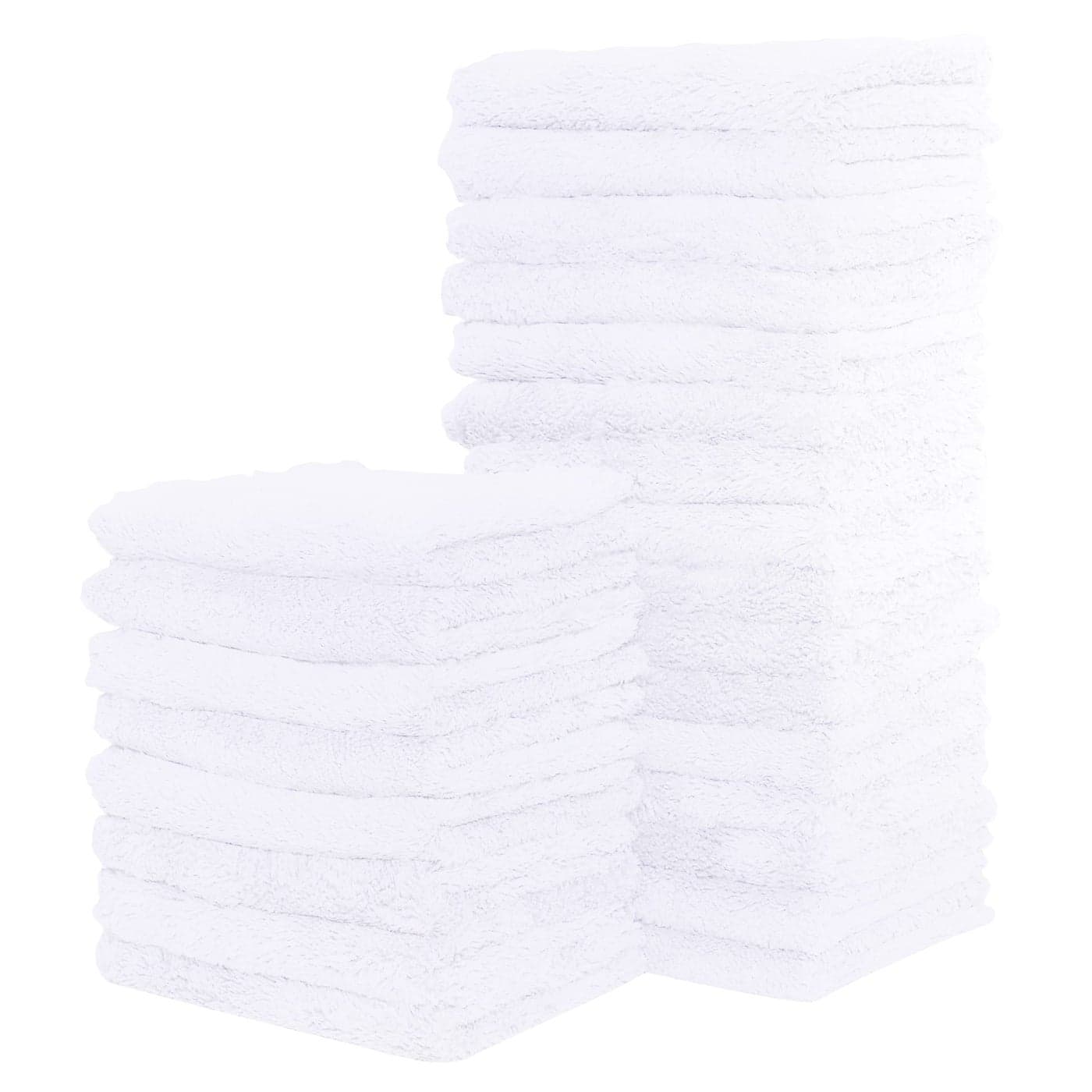 Sunny zzzZZ 24 Pack Kitchen Dishcloths Does Not Shed Fluff Reusable Dish Towels Dish Cloths Super Absorbent Coral Fleece Cleaning Cloths Nonstick Oil Washable Fast Drying 7 x 9 Inch White