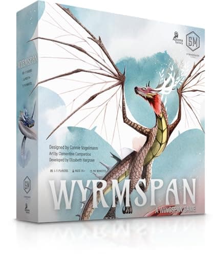 Stonemaier Games: Wyrmspan (Base Game) - A Wingspan Game by Connie Vogelmann | Build a Cavernous Sanctuary for Beautiful Dragons | Strategy Board Game for Adults and Family | 1-5 Players, 90-120 Min