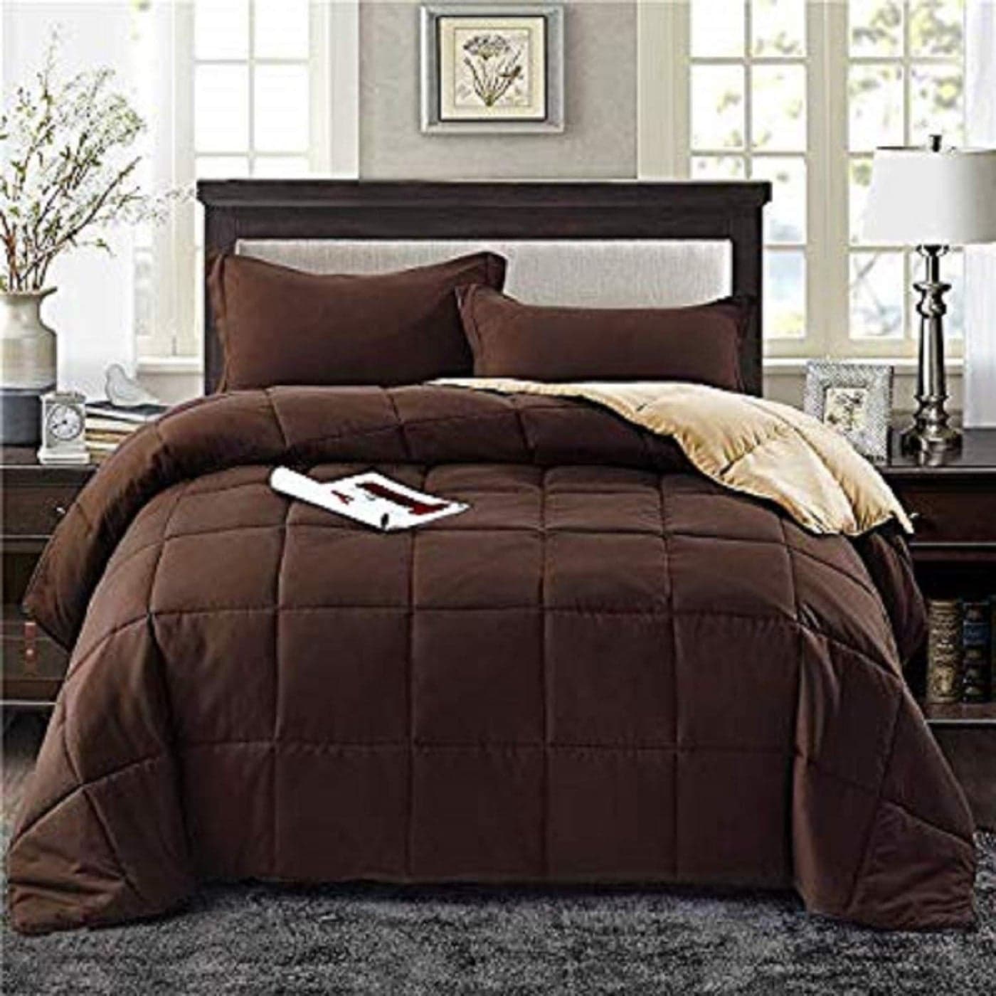 Mind Aviator Microfiber Solid Comforter, Double 200 GSM