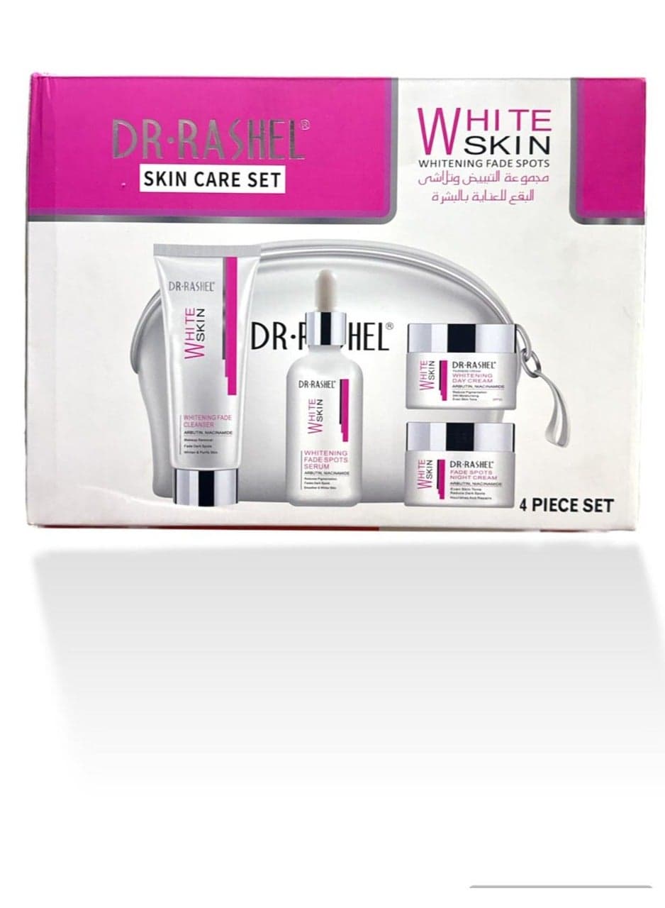 Whitening And Fade Spots Skin Care Set Of 4 Pieces Night Cream Day Cream Lightening Lotion Whitening Serum 50+50+50+80grams