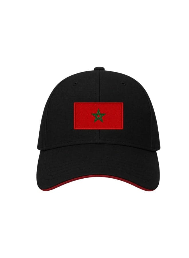 Morocco Flag Cap | Adjustable Embroidered Hat | Country Theme Headwear | Unisex Casual Style | Outdoor Travel Wear | Everyday Cap for Men and Women