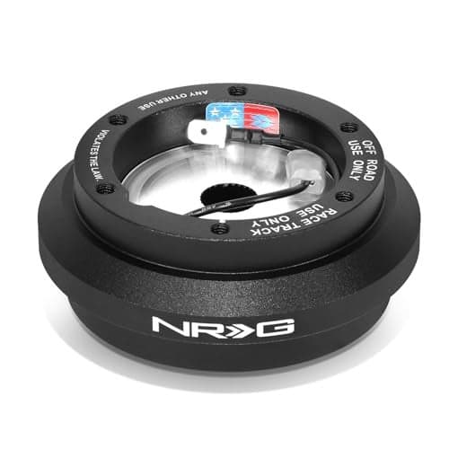 NRG Innovations NRGSRK190H Racing Style Steering Wheel Quick Release Short Hub Adapter 6 X 70mm Bolt Pattern Black Body