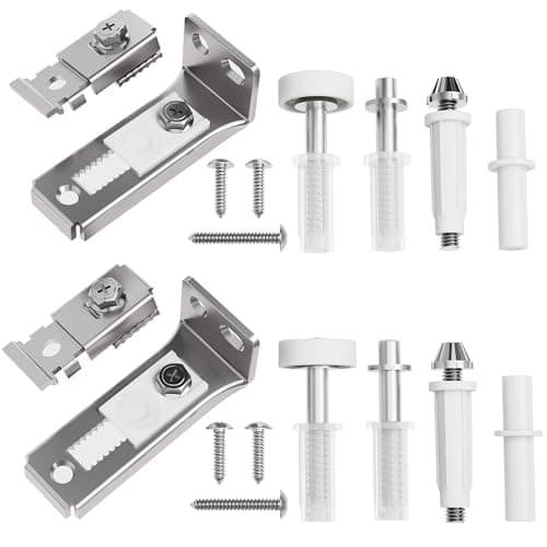 Ocyfym Closet Bifold Door Hardware Kits, Folding Door Bi-Fold Repair Replacement for 1" W Track of Puertas Bedroom Laundry Bathroom, Accessories Include Floor & Top Bracket, Top Pivot Pin, Guide Wheel
