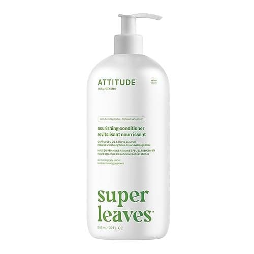 ATTITUDE Nourishing Hair Conditioner For Dry and Damaged Hair Naturally Derived Ingredients Vegan Detangler Dermatologically Tested Grapeseed Oil and Olive Leaves 32 Fl Oz