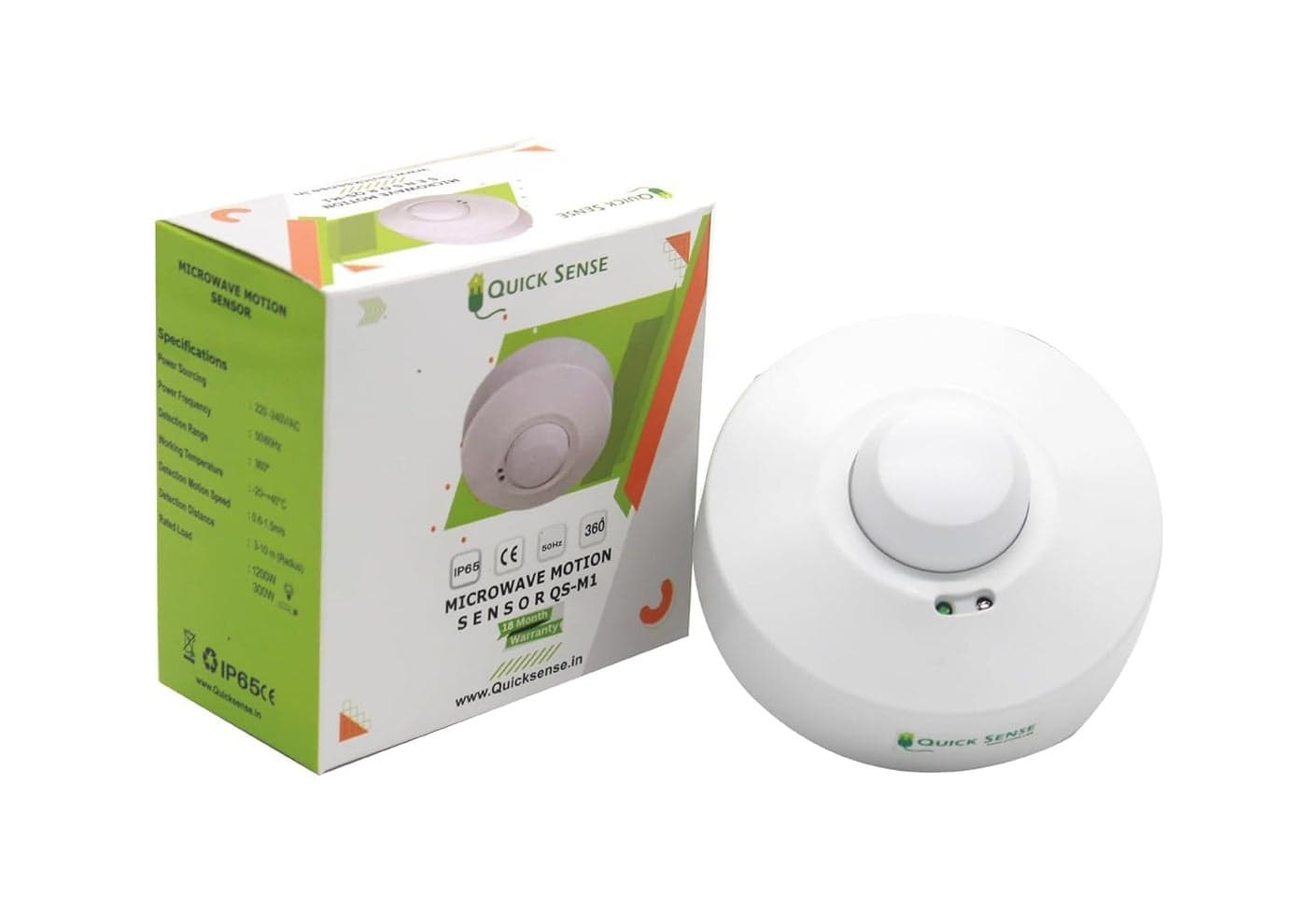QUICK SENSEQSM1 220 V 360 Degree Ceiling Mount Microwave MotionSwitch with LUX Sensor Inbuilt