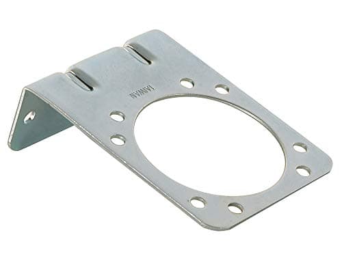 Buyers Products TC107, 7-Way Flat Zinc Trailer Connector Bracket for Truck Side Wiring Applications, Pre-Drilled Mount for 7-Way Flat Pin Connectors