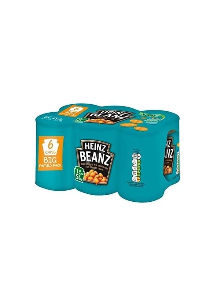 HEINZ Baked Beans in Tomato Sauce, 415g, Pack of 6