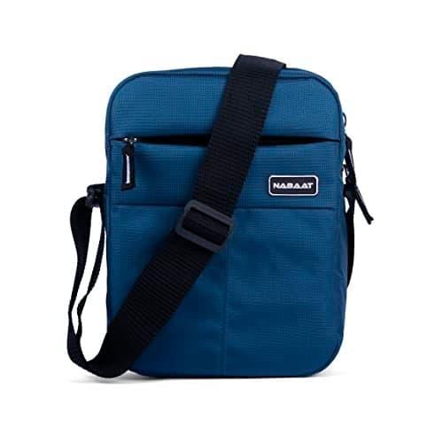 NABAAT Nylon Stylish Side Bag for Men Crossbody Sling Messenger Tablet Bags for Travel/Office/Business, Blue (SB-ULI-BLU-1)