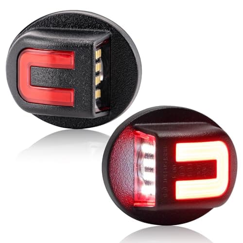 LUDARM LED License Plate Light Compatible with F150 19902014 F250 F350 19801999 F250 F350 F450 F550 super duty19992016 Bronco8096 Ranger8311 6500K Tag White LightCShaped Rear Parking Red Light