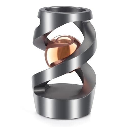 Upgraded Kinetic Desk Toys Kinetic Spinning Desk Toy for Office for Adults Quite Fidget Toys for Kids Teens Desk Fidgets for Adults with ADHD Grey Rose Gold