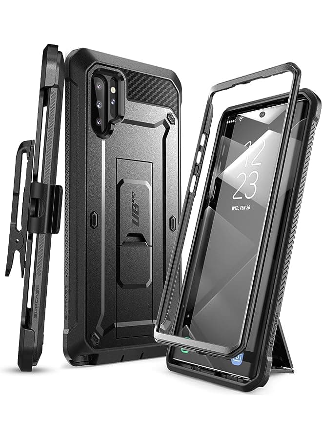 Unicorn Beetle Pro Series Case Designed for Samsung Galaxy Note 10 Plus/Note 10 Plus 5G, Full-Body Rugged Holster & Kickstand Without Built-in Screen Protector (Black)