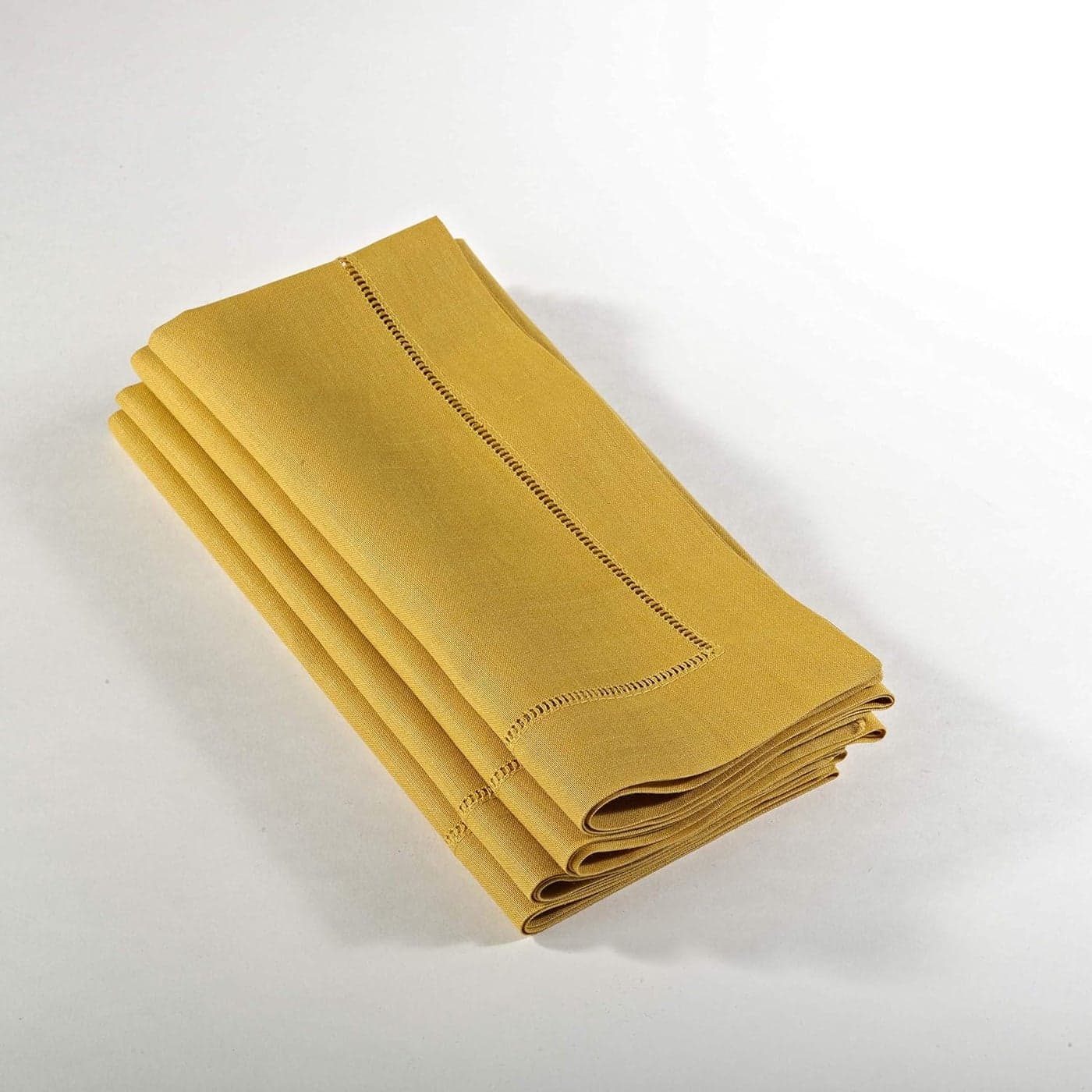 SARO LIFESTYLE Mustard 6100C 247 Everyday Collection Hemstitched Dinner Napkin 20 SquareSet of 4 pcs 12 Pieces