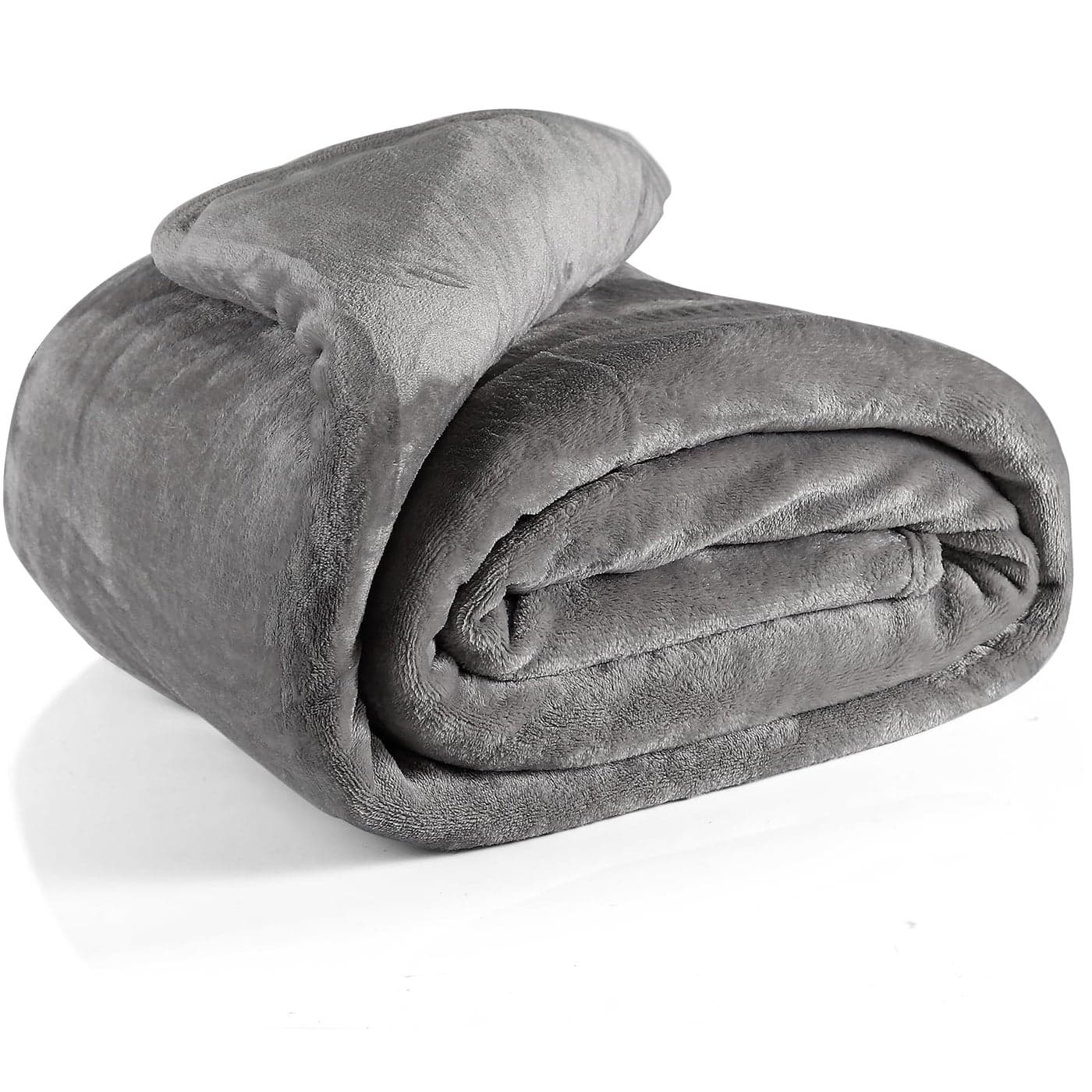 EHC Fleece Blanket Sofa Throw Cozy Blanket Soft Fluffy Throws for sofa Large Bed and Couch Double Grey 150x200cm