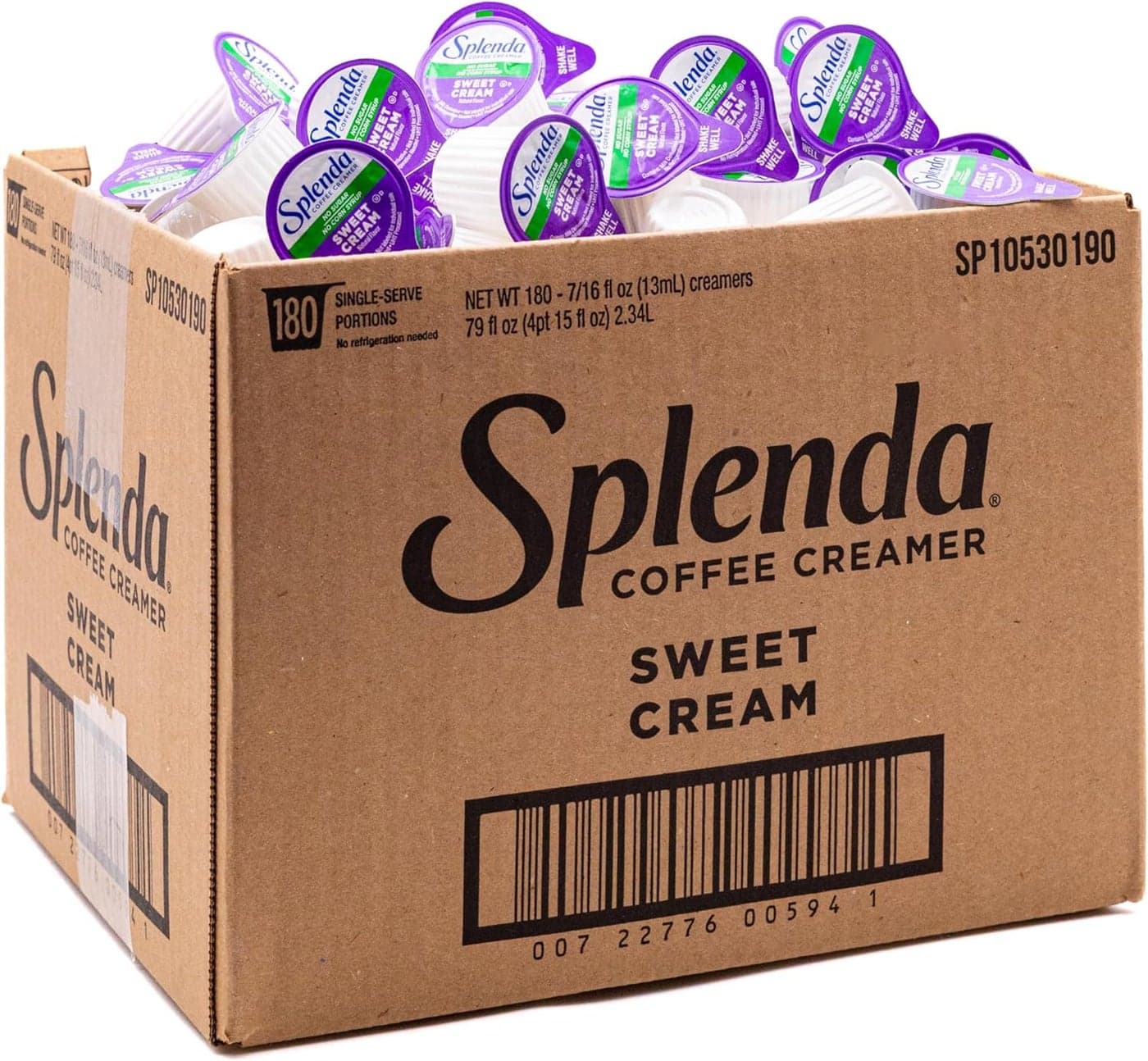 SPLENDA Sugar Free Sweet Cream Coffee Creamer Cups, 180 Count