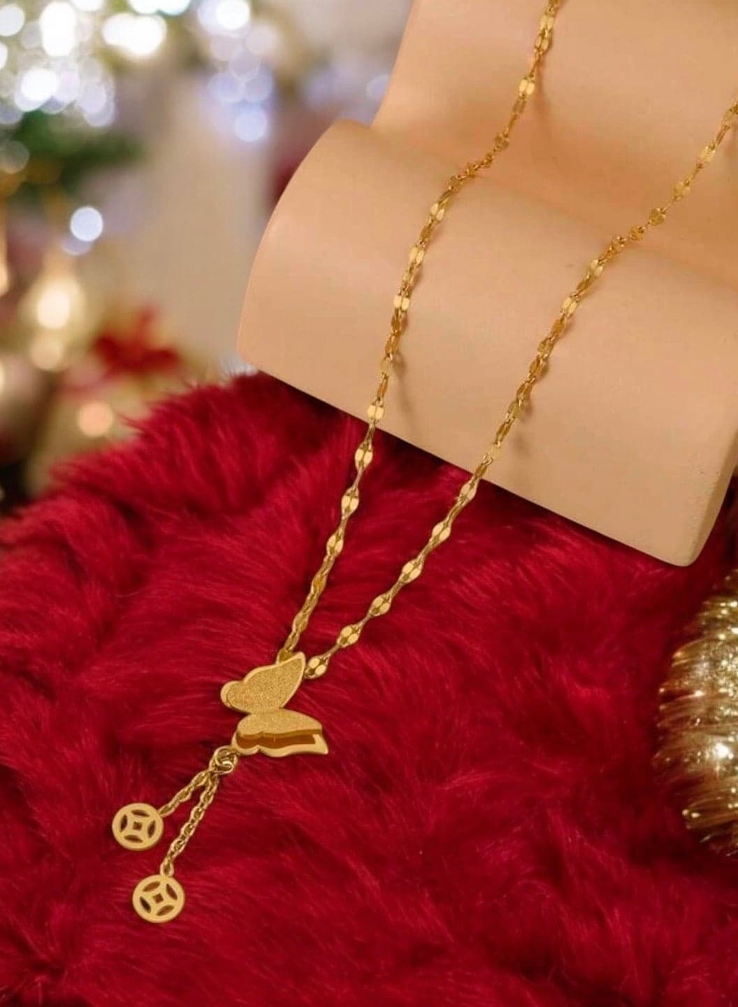 18k Gold Plated Stainless Steel Necklace For Women