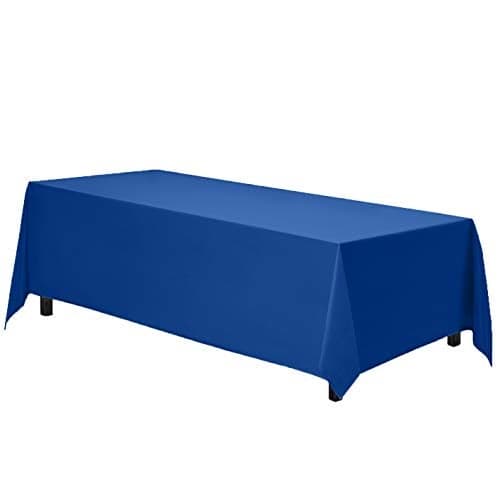 Gee Di Moda Rectangle Tablecloth - 70 x 120 Inch Royal Blue Table Cloth for 6 or 8 Foot Rectangle Table - Heavy Duty Washable Fabric - for Buffet Table, Holiday Party, Dinner, Wedding & Baby Shower