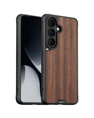 Mous for Samsung Galaxy S25 Case MagSafe Compatible - Limitless 6.0 - Walnut - Protective Shockproof Phone Cover